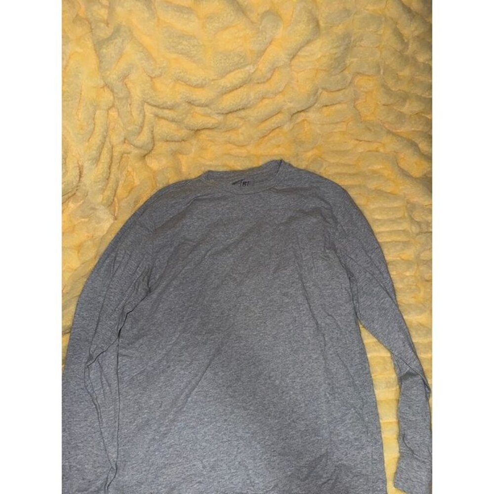 George Long Sleeve T Shirt Men’s Medium Gray‎ Basic Crewneck Casual Tee